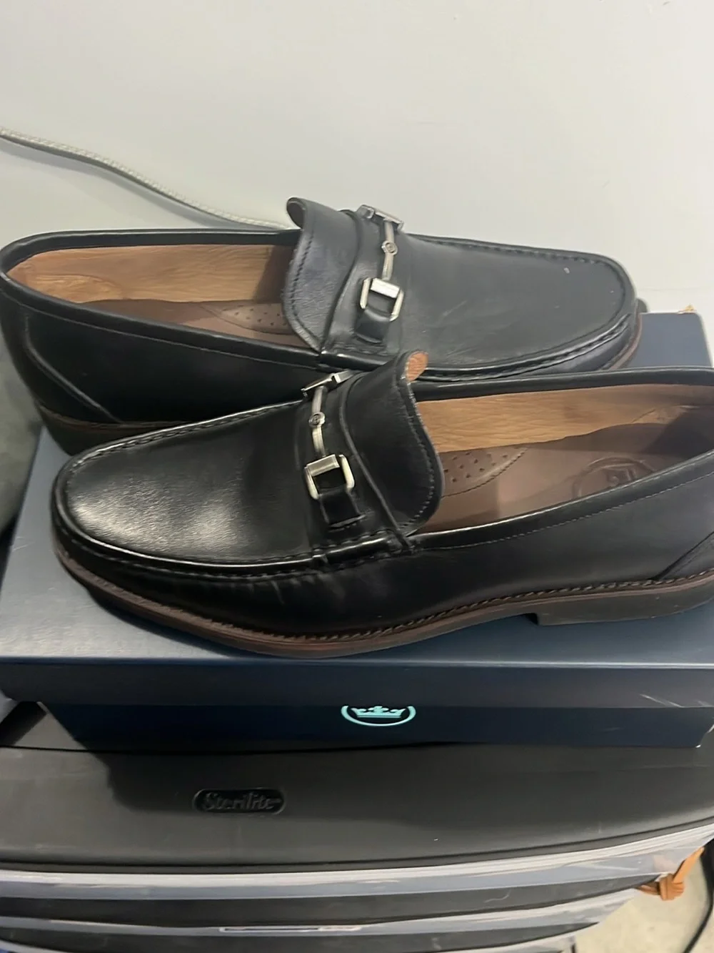 Peter Millar Black Leather Loafers